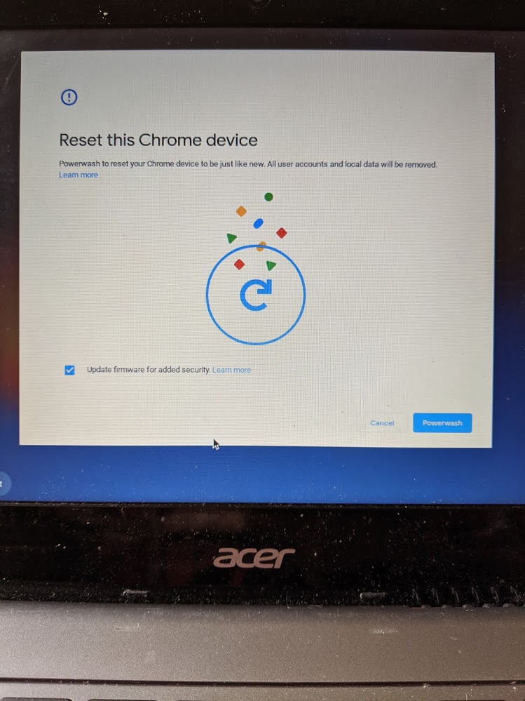 Reset Chrome Device